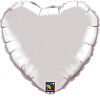 Hearts Mylar Balloons Silver QH33138